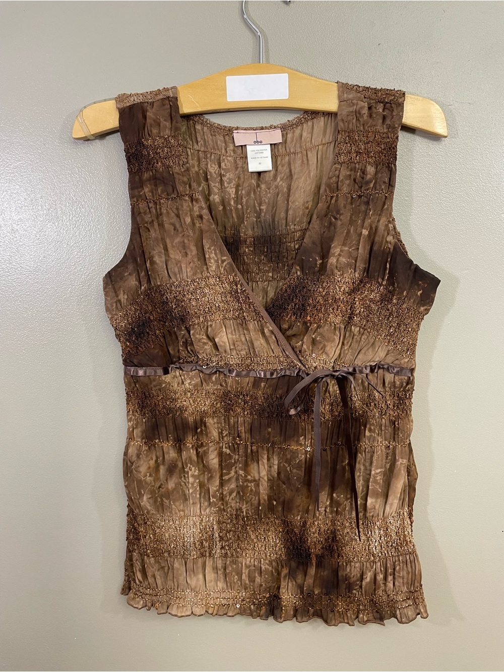 Obe Earthy Sleeveless Top M Whimsigoth Boho Grunge Y2K babydoll